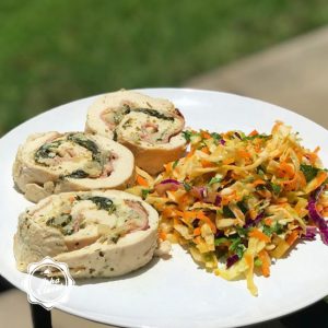 rollos con filete de pollo